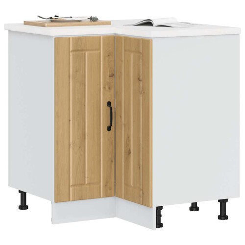 Berkfield Kitchen Corner Base Cabinet Lucca Artisan Oak Engineered Wood