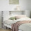 Berkfield Headboard with Storage White 135 cm Solid Wood Pine 1