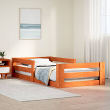 Berkfield Bed Frame without Mattress Wax Brown 80x160 cm Solid Wood Pine