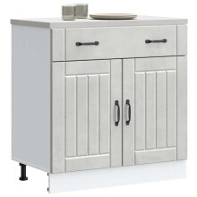 Berkfield Kitchen Base Cabinet Lucca Concrete Grey Engineered Wood