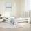 Berkfield Bed Frame without Mattress White 75x190 cm Small Single Solid Wood Pine 1