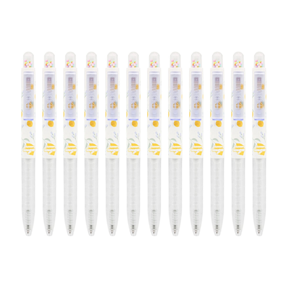 12Pcs Noise Free Retractable Gel Pen Fast Dry Ink Non Smudge-lm
