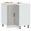 Berkfield Kitchen Corner Base Cabinet Lucca Grey Sonoma Engineered Wood 1