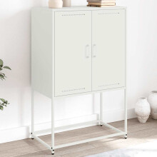 Berkfield Highboard White 68.5x38.5x107 cm Steel