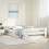 Berkfield Bed Frame without Mattress White 100x200 cm Solid Wood Pine 1