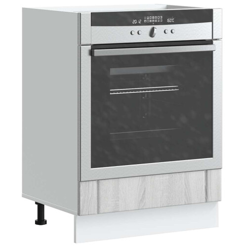 Berkfield Oven Cabinet Lucca Grey Sonoma Engineered Wood