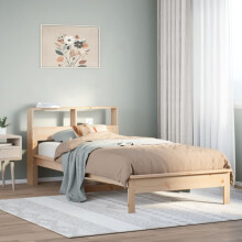 Berkfield Bookcase Bed without Mattress 75x190 cm Small Single Solid Wood Pine