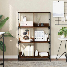 Berkfield Bookshelf Brown Oak 78.5x33x117.5 cm Engineered Wood