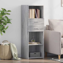 Berkfield Highboard Grey Sonoma 40x42.5x124 cm Engineered Wood