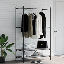 Berkfield Clothes Rack with Shelves Grey Sonoma Engineered Wood