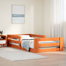 Berkfield Bed Frame without Mattress Wax Brown 80x200 cm Solid Wood Pine
