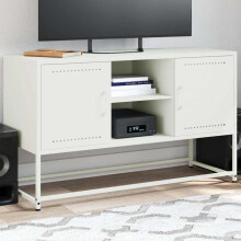Berkfield TV Cabinet White 100.5x39x60.5 cm Steel