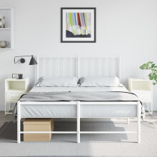 Berkfield Bedside Cabinets 2 pcs White 36x39x60.5 cm Steel