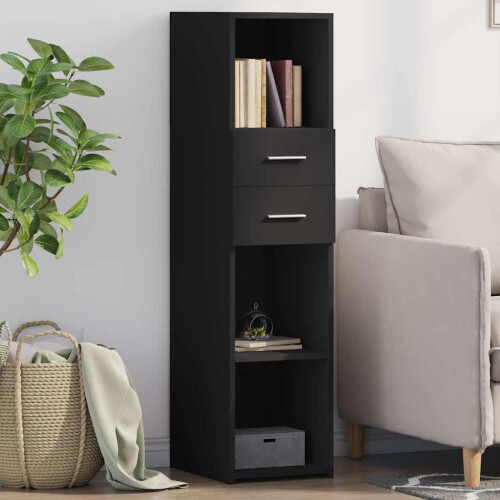 Berkfield Highboard Black 30x42.5x124 cm Engineered Wood