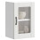 Berkfield Kitchen Wall Cabinet with Glass Door Lucca White 1