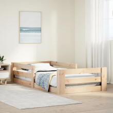 Berkfield Bed Frame without Mattress 75x190 cm Small Single Solid Wood Pine