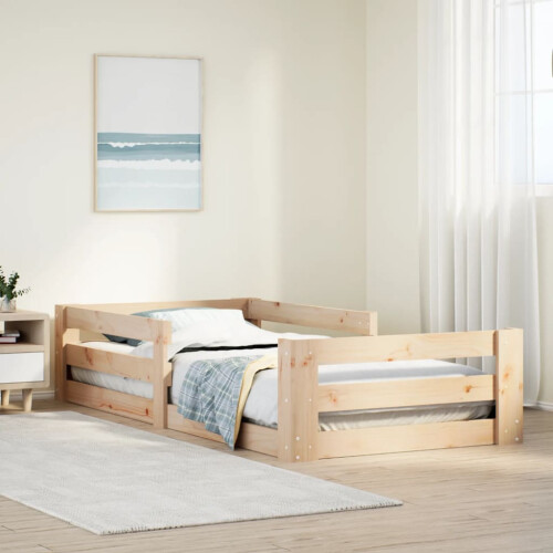 Berkfield Bed Frame without Mattress 75x190 cm Small Single Solid Wood Pine