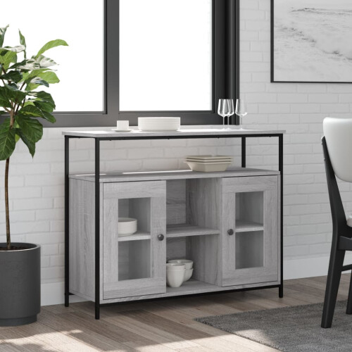 Berkfield Sideboard Grey Sonoma 100x35x80 cm Engineered Wood