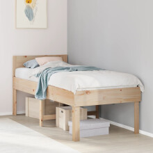 Berkfield Bed Frame without Mattress 90x190 cm Single Solid Wood Pine