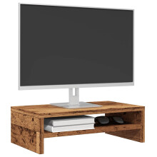 Berkfield Monitor Stand Old Wood 42x24x13 cm Engineered Wood