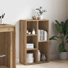Berkfield Book Cabinet Artisan Oak 50x25x80 cm Engineered Wood
