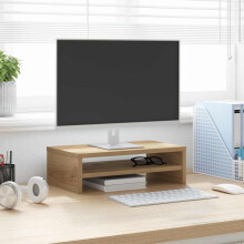 Berkfield Monitor Stand Artisan Oak 42x24x13 cm Engineered Wood
