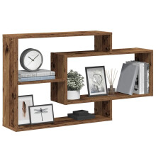 Berkfield Wall Shelf Old Wood 104x20x58.5 cm Engineered Wood