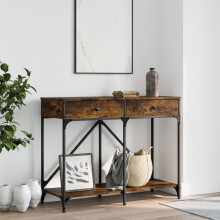 Berkfield Console Table Smoked Oak 100x39x78.5 cm Engineered Wood