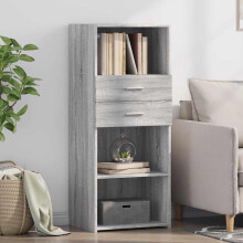 Berkfield Highboard Grey Sonoma 50x42.5x124 cm Engineered Wood