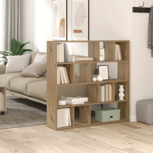 Berkfield Book Cabinet/Room Divider Artisan Oak 105x24x102 cm
