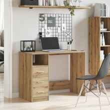 Berkfield Desk Artisan Oak 102x50x76 cm Engineered Wood