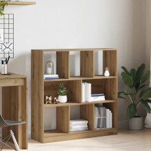Berkfield Book Cabinet Artisan Oak 97.5x29.5x100 cm Engineered Wood