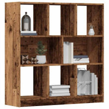 Berkfield Book Cabinet Old Wood 97.5x29.5x100 cm Engineered Wood
