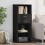 Berkfield Highboard Black 50x42.5x124 cm Engineered Wood 1