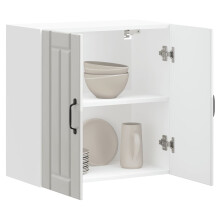 Berkfield Kitchen Wall Cabinet Lucca High Gloss White Engineered Wood