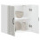 Berkfield Kitchen Wall Cabinet Lucca High Gloss White Engineered Wood 1
