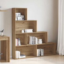 Berkfield Book Cabinet Artisan Oak 157x24x160 cm Engineered Wood