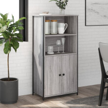 Berkfield Highboard Grey Sonoma 62x36x121.5 cm Engineered Wood