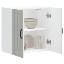Berkfield Kitchen Wall Cabinet Lucca White Engineered Wood