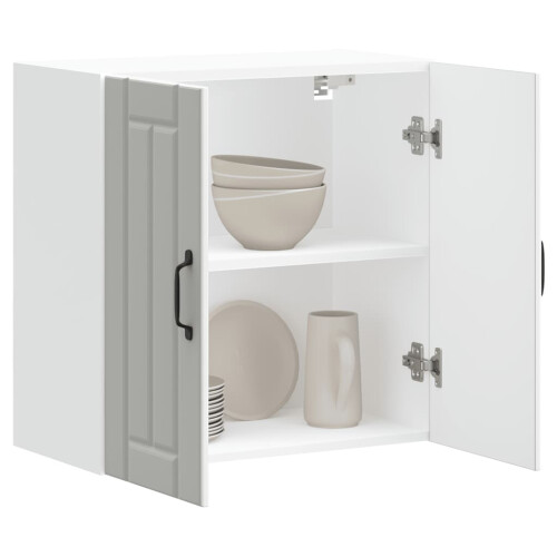 Berkfield Kitchen Wall Cabinet Lucca White Engineered Wood