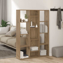 Berkfield Room Divider/Book Cabinet Artisan Oak 100x24x140 cm Engineered Wood