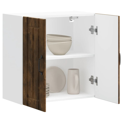 Berkfield Kitchen Wall Cabinet Lucca Smoked Oak Engineered Wood