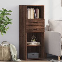 Berkfield Highboard Brown Oak 45x42.5x124 cm Engineered Wood
