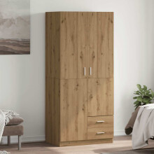 Berkfield Wardrobe Artisian Oak 80x52x180 cm Engineered Wood