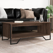 Berkfield Coffee Table Brown Oak 100x51x40 cm Engineered Wood