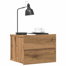 Berkfield Wall-mounted Bedside Cabinet Artisan Oak 40x32x30 cm