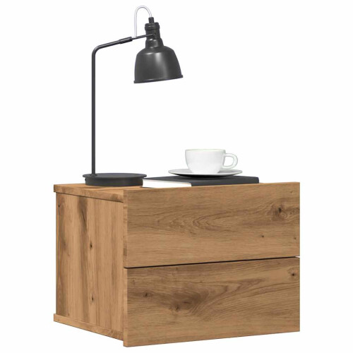 Berkfield Wall-mounted Bedside Cabinet Artisan Oak 40x32x30 cm