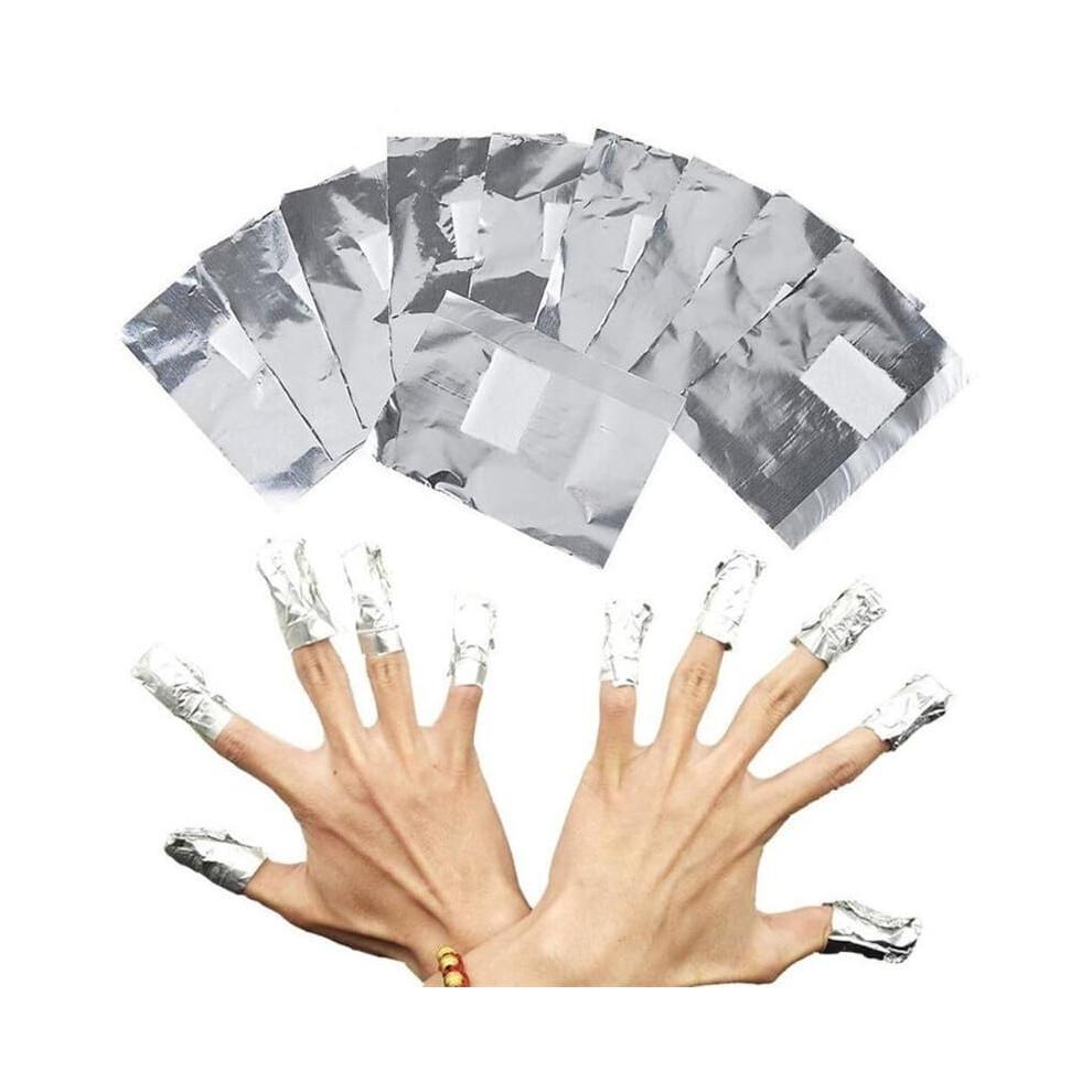 100Pcs Aluminium Foil Nail Polish Remover Wraps for Quick SoakOff Gel and Acrylic Removal