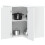 Berkfield Kitchen Wall Corner Cabinet Lucca White Engineered Wood 1