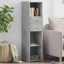 Berkfield Highboard Concrete Grey 30x42.5x124 cm Engineered Wood